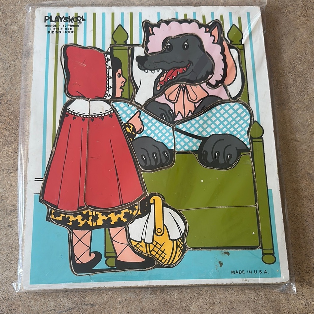 Vintage Playskool Little Red Riding Hood Puzzle
